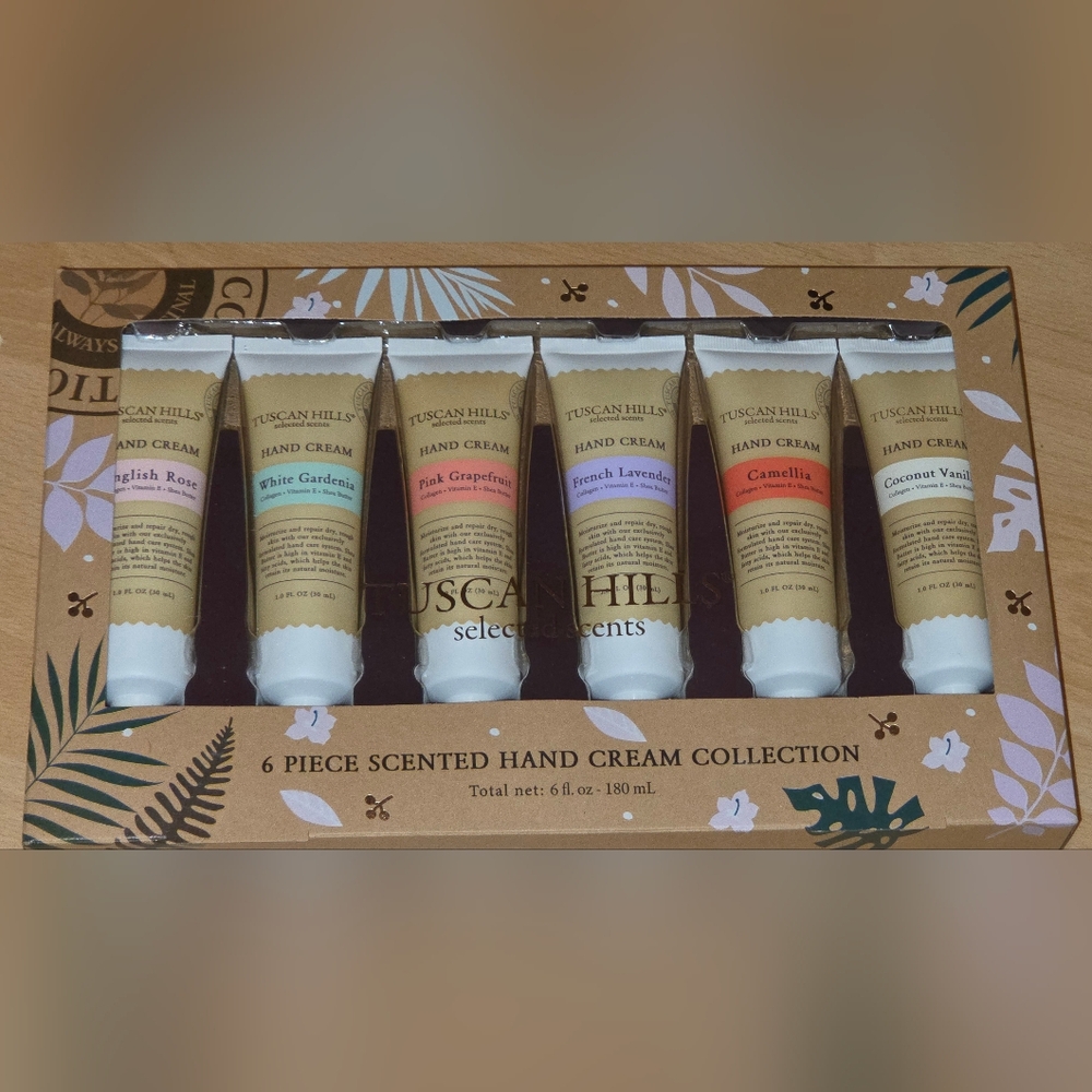 Tuscan Hills Gift Set of 6 Scented Hand Lotions NEW